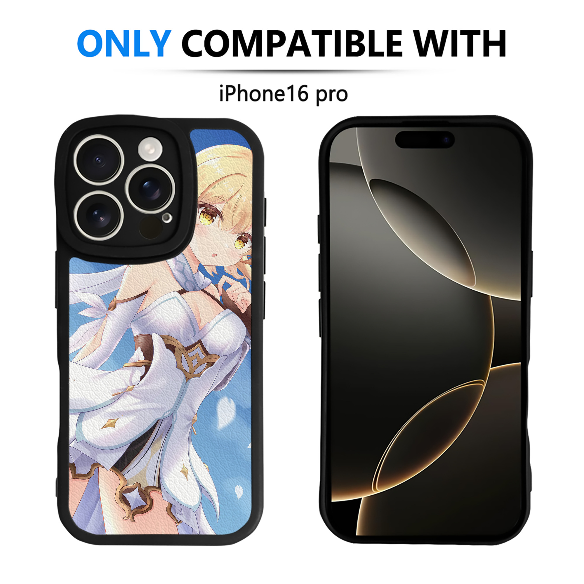 げんし神 genshin 【iPhone 16シリーズ対応】シリコンスマホケース（レザー調） 材質：シリコン